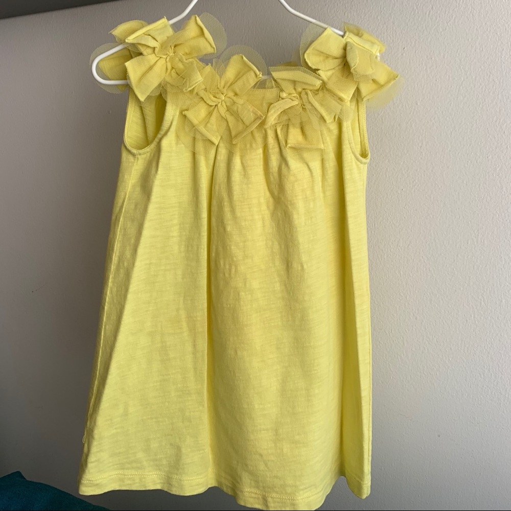 Summer yellow dress with flowers